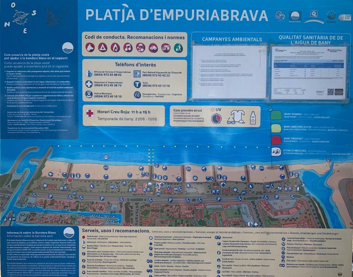 Apartamento 1ª Linea De Mar -Wifi- Aire Acondicionado Empuriabrava Exterior photo
